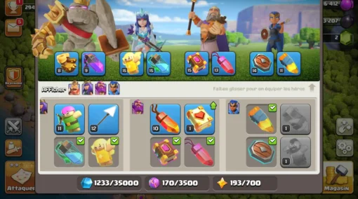 Vendre compte clash of clans