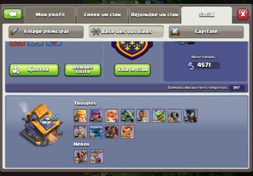 Vendre compte coc