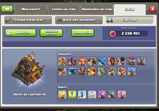 Vendre compte coc