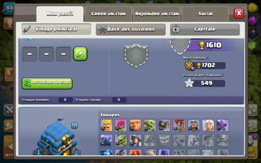 Achat compte clash of clans