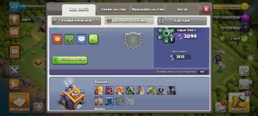 Achat compte clash of clans