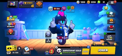 Vente de compte Brawl Stars avec 57K trophées