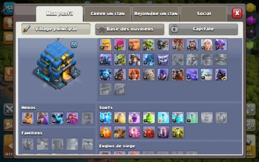 Vendre compte clash of clans