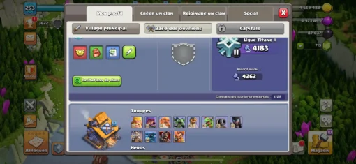 Vendre compte clash of clans