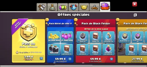 Achat compte clash of clans