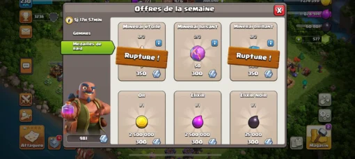 Acheter compte clash of clans