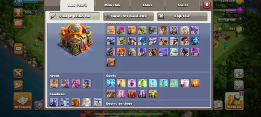 Acheter compte clash of clans