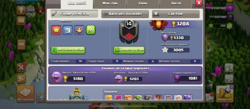 Vendre compte clash of clans