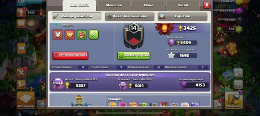 Vendre compte clash of clans