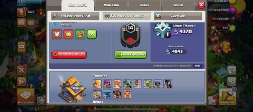 Vendre compte clash of clans