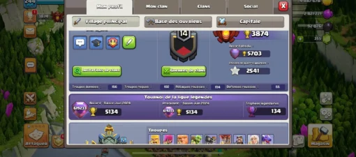 Achat compte clash of clans